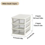 Clear Desktop Storage Box with Drawer Heightened Table Organizer Plastic Office storage cabinet  for Stationery cosmetics - Image 8