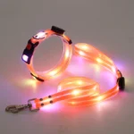Dog Colorful Led Dog Luminous Collar Rechargeable Luminous Dog Rope Nylon Pvc Wrapped Tape Pet Luminous Collar - Image 16