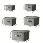 1PC Clothes storage box with zipper Large Capacity Folding Clothes Quilts Organizer Bag Wardrobe Organizer Underwear Storage Box - Image 2