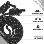 Flow Exercise Rope For Fitness Flow Double Braid Workout Rope Adjustable Length Jump Ropes For Men And Women Home Gym Workout - Image 2