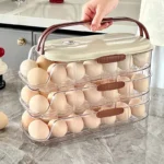 1 piece, egg storage box, automatic rolling refrigerator egg rack storage, hand-held egg refrigerator side door storagerack - Image 6