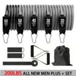 Resistance Band Set Workout Bands Exercise Band 5 Tube Fitness with Door Anchor Handles Legs Ankle Straps and Fitness Stick - Image 11