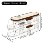 1 piece, egg storage box, automatic rolling refrigerator egg rack storage, hand-held egg refrigerator side door storagerack - Image 9