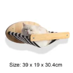 1PC Cat Tree Wall Mounted Cat Shelves Scratching Post for Cat Jumping Platform and Cat Hammock Rope Ladder Wall Wooden Furniture - Image 9