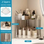 Fashion Rack Multi-Layer Transparent Bathroom Shelf Washbasin Storage Trolley Easy-Move Corner Space-Saving Toilet Rack - Image 7