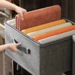 1PC Clothes storage box with zipper Large Capacity Folding Clothes Quilts Organizer Bag Wardrobe Organizer Underwear Storage Box - Image 3