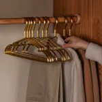 10pcs Matte Gold Hanger Clothes Horse  Aluminum Alloy Drying Rack Anti -slip Dress Towel Hangers Wardrobe Space Saver Organizer - Image 3