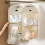 Nylon Multi-layer Mesh Hanging Storage Bag for Bedroom - Wall-mounted Closet Organizer for Socks and Underwear - Space Saver - Image 2