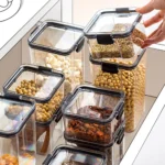 1-4PCS Sealed Jars Kitchen Organizer Grain Storage Boxes Large Capacity Sealed Container Seasoning Jars Set Fresh-keeping Tank - Image 3