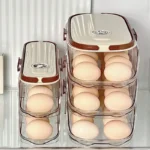 1 piece, egg storage box, automatic rolling refrigerator egg rack storage, hand-held egg refrigerator side door storagerack - Image 3