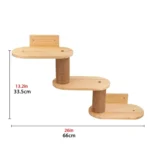 Wooden Cat Climbing Shelves Wall Mounted Cat Tree Sisal Scratching Post Pedal Hammock Indoor Kitten Playground Cats Accessories - Image 14
