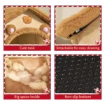 Pet Bed for Cats and Dogs - Cozy Indoor Pet Shelter with Soft Cushion, Stylish Design, Durable and Easy to Clean Winter - Image 6