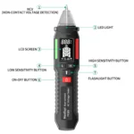 MASTFUYI FY18S Non-Contact Voltage Detector Electrical Pen AC Voltage Tester Smart Breakpoint Finder Circuit Inspection Tool - Image 3