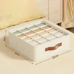 1-5PCS Fabric Drawer Organizers for Underwear Socks Bras - Closet Storage Box with Dividers Foldable Wardrobe Shelf Organizer Se - Image 9