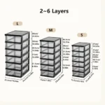 Clear Desktop Storage Box with Drawer Heightened Table Organizer Plastic Office storage cabinet  for Stationery cosmetics - Image 6